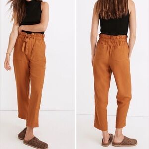 Madewell Women's Terracotta Dunaway Paper bag pants Size xxs #906